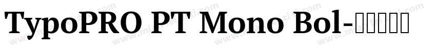TypoPRO PT Mono Bol字体转换